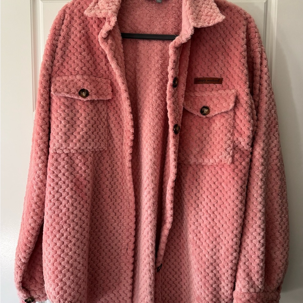 Simply Southern Pink Teddy Jacket